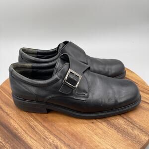 Brown Shoe Company Oxfords Mens Size 14 M Black Leather Monk Strap Dress Shoes
